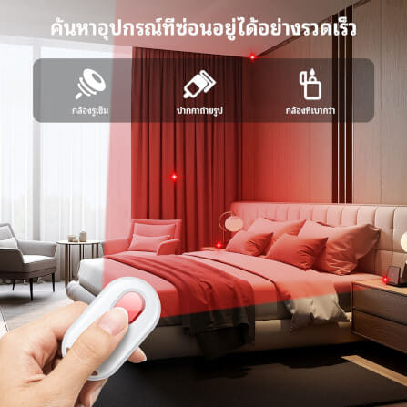 อุปกรณ์ติดตามจีพีเอสและ ตรวจจับกล้องแอบถ่าย HOCO E95 สำหรับ APPLE สีขาว_3